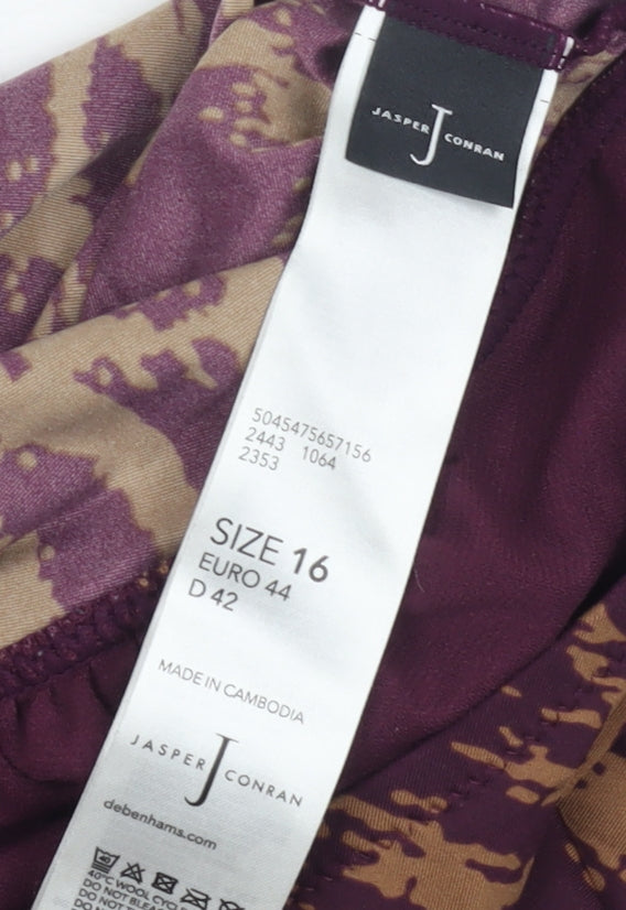 Jasper Conran Women's Brown Animal Print Halter Tankini Size 16