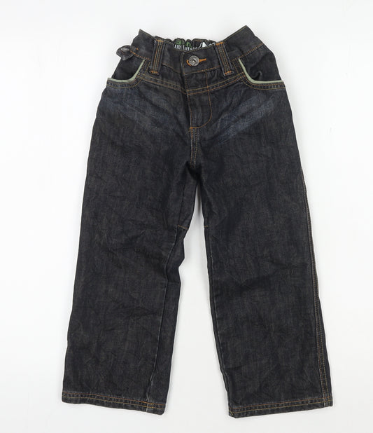 Bench Boys Black Straight Jeans 4 Years Adjustable Waist