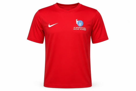 Front view of Nike Men's Red Soccer Jersey T-Shirt L Athletic