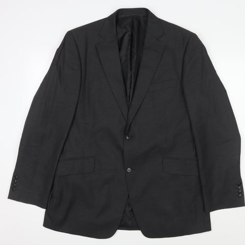 Dehavilland Men's Black Suit Jacket 42L Regular Fit