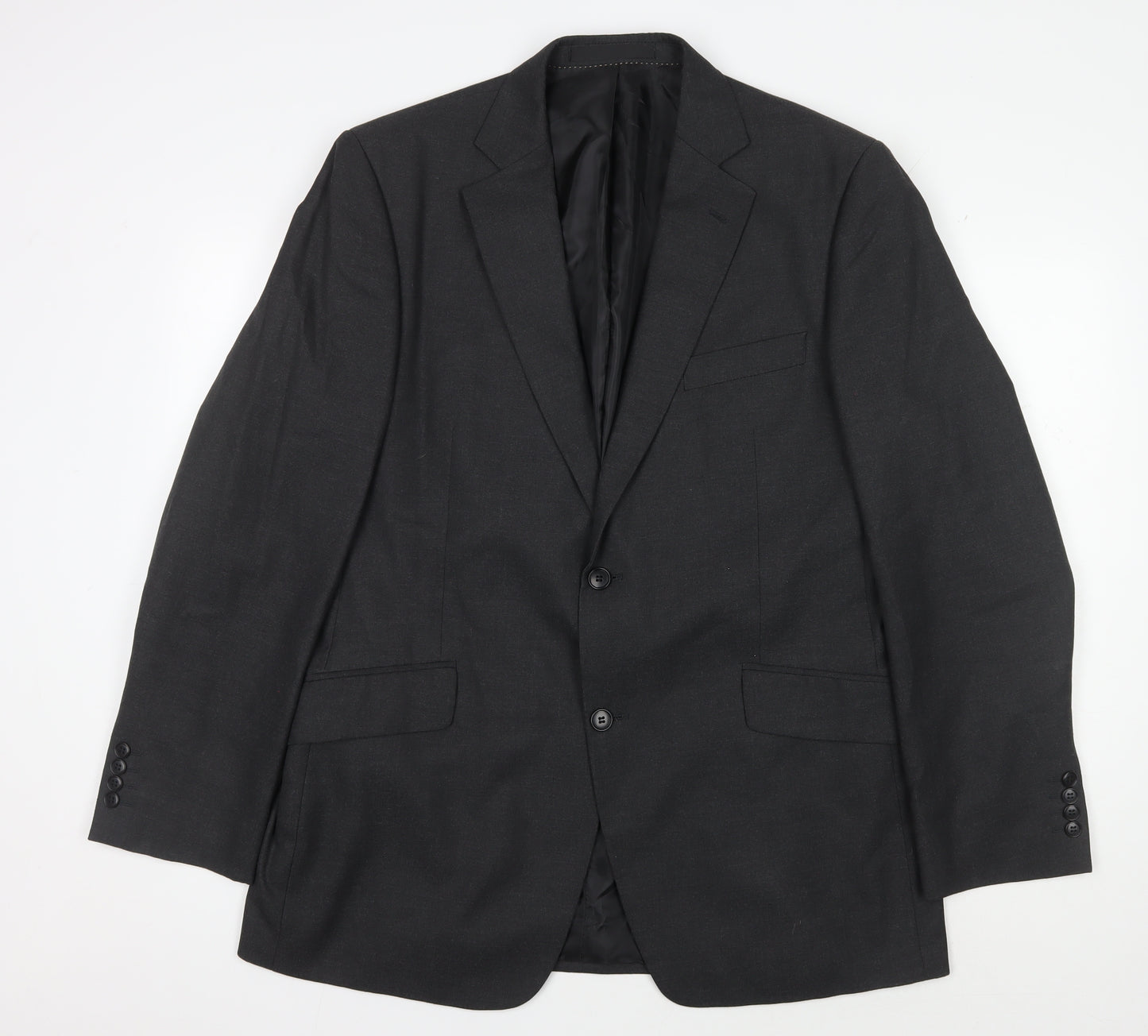 Dehavilland Men's Black Suit Jacket 42L Regular Fit