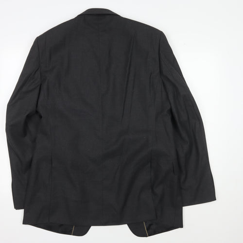 Dehavilland Men's Black Suit Jacket 42L Regular Fit