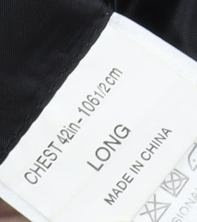 Dehavilland Men's Black Suit Jacket 42L Regular Fit