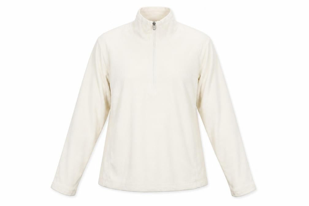 Front view of Columbia Women's Ivory Fleece Pullover Sweatshirt S