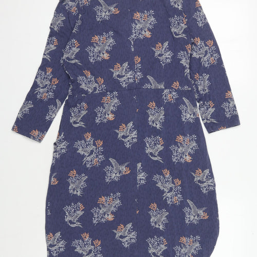White Stuff Women's Blue Floral Shift Dress, Size 12