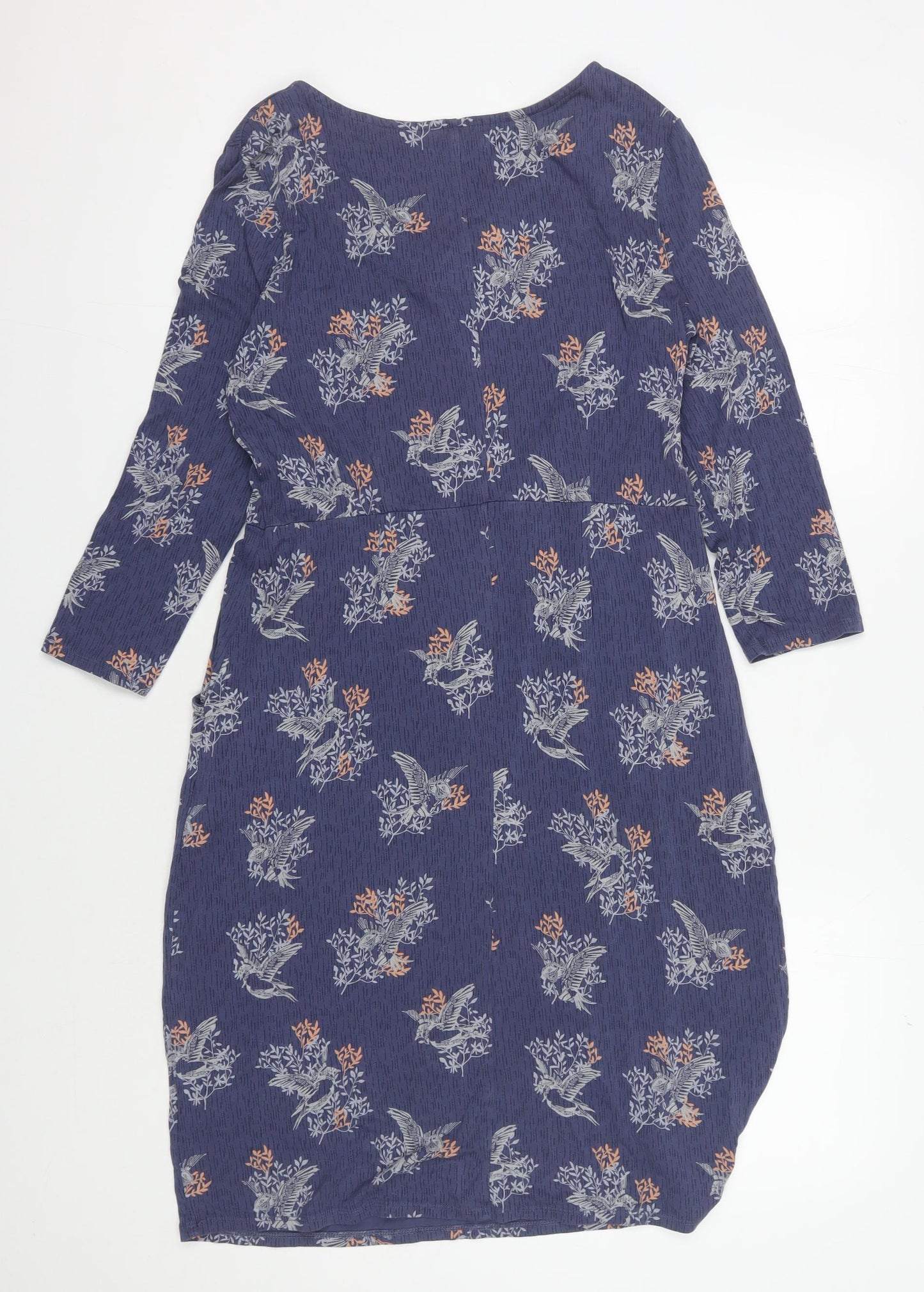 White Stuff Women's Blue Floral Shift Dress, Size 12