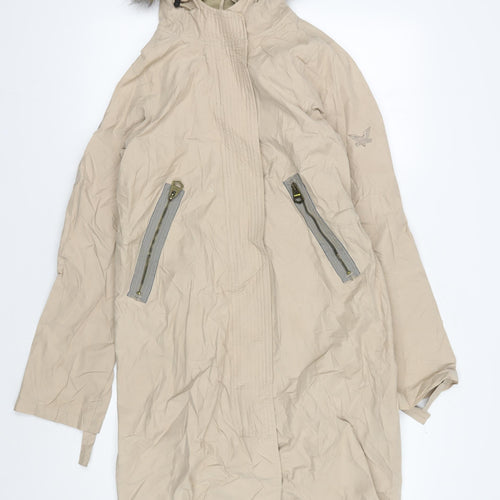 Firetrap Women's Beige Parka Jacket, Size S, Winter Casual