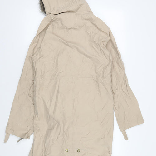 Firetrap Women's Beige Parka Jacket, Size S, Winter Casual