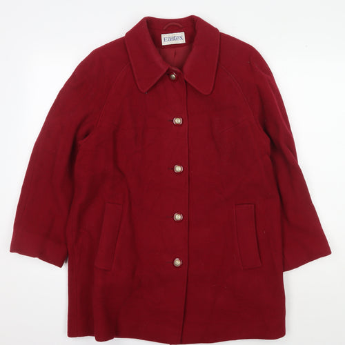 Eastex Women's Red Wool Overcoat Size 12