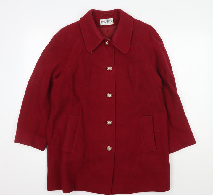 Eastex Women's Red Wool Overcoat Size 12