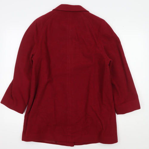 Eastex Women's Red Wool Overcoat Size 12