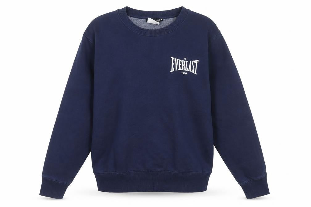 Front view of Zara unisex blue pullover sweatshirt - m, casual comfort