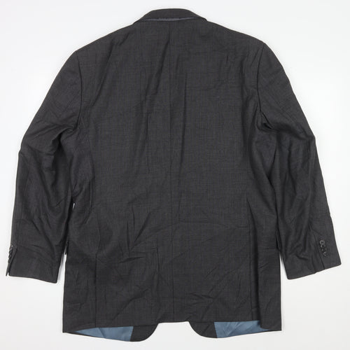 T.M. Lewin Men's Grey Two-Button Suit Jacket Size 46R