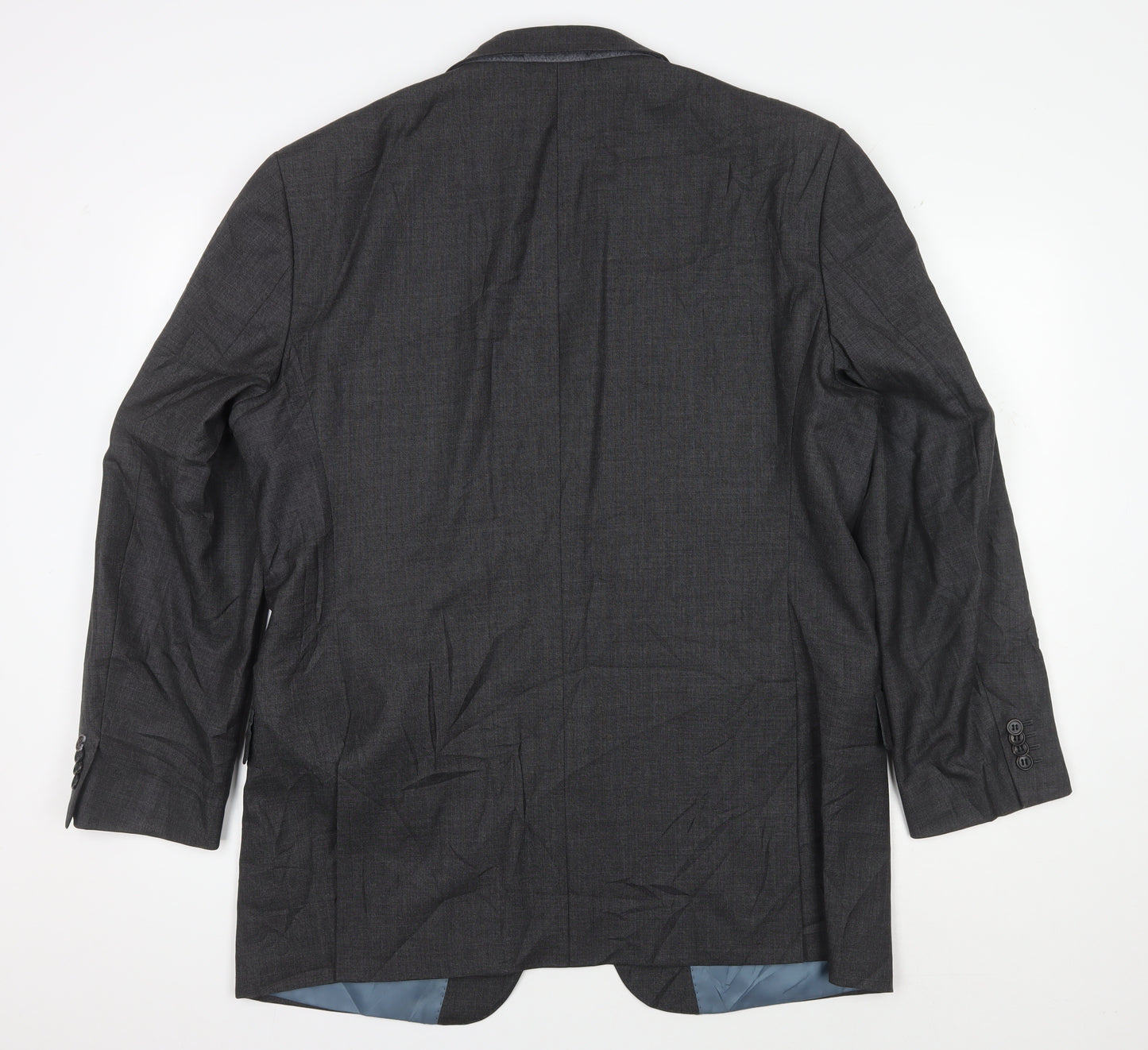 T.M. Lewin Men's Grey Two-Button Suit Jacket Size 46R