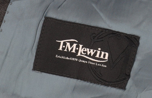 T.M. Lewin Men's Grey Two-Button Suit Jacket Size 46R