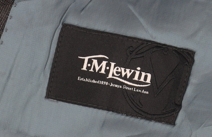 T.M. Lewin Men's Grey Two-Button Suit Jacket Size 46R