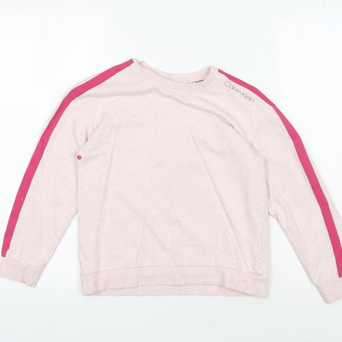 Calvin Klein Girls Pink Pullover Sweatshirt 10-11 Years
