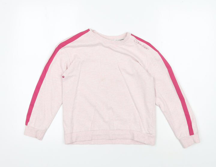 Calvin Klein Girls Pink Pullover Sweatshirt 10-11 Years