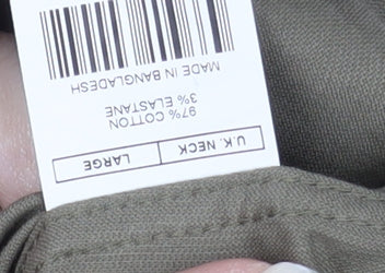 Moss London Men's Large Green Corduroy Shirt