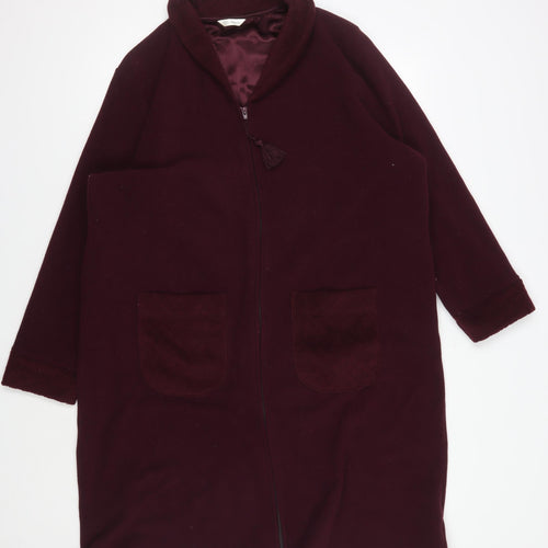 Marks and Spencer Women's Red Fleece Robe, Size 16-18