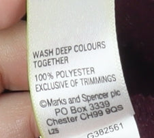 Marks and Spencer Women's Red Fleece Robe, Size 16-18