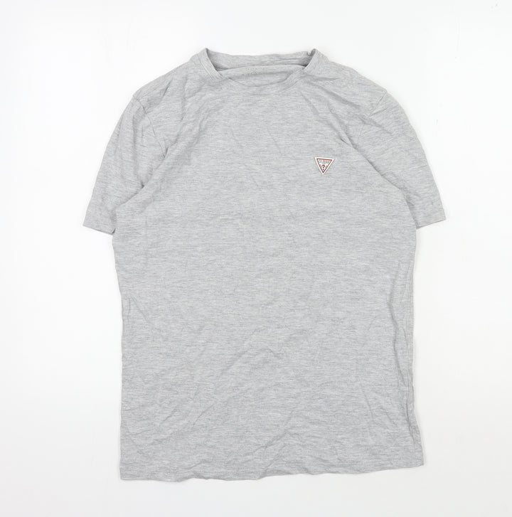 Smart Guess Men's Grey T-Shirt, Medium, Slim Fit