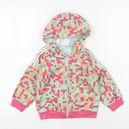 Adidas Girls Multicoloured Hooded Jacket 18-24 Months