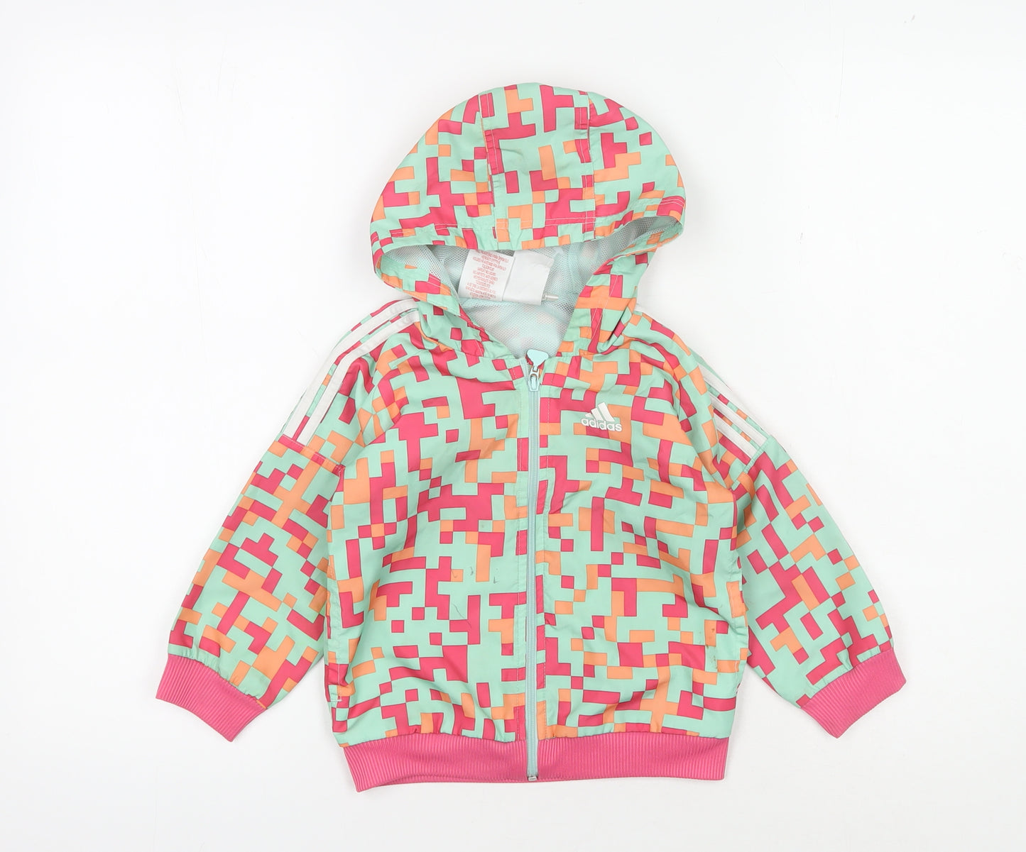 Adidas Girls Multicoloured Hooded Jacket 18-24 Months