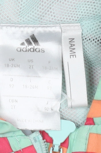 Adidas Girls Multicoloured Hooded Jacket 18-24 Months