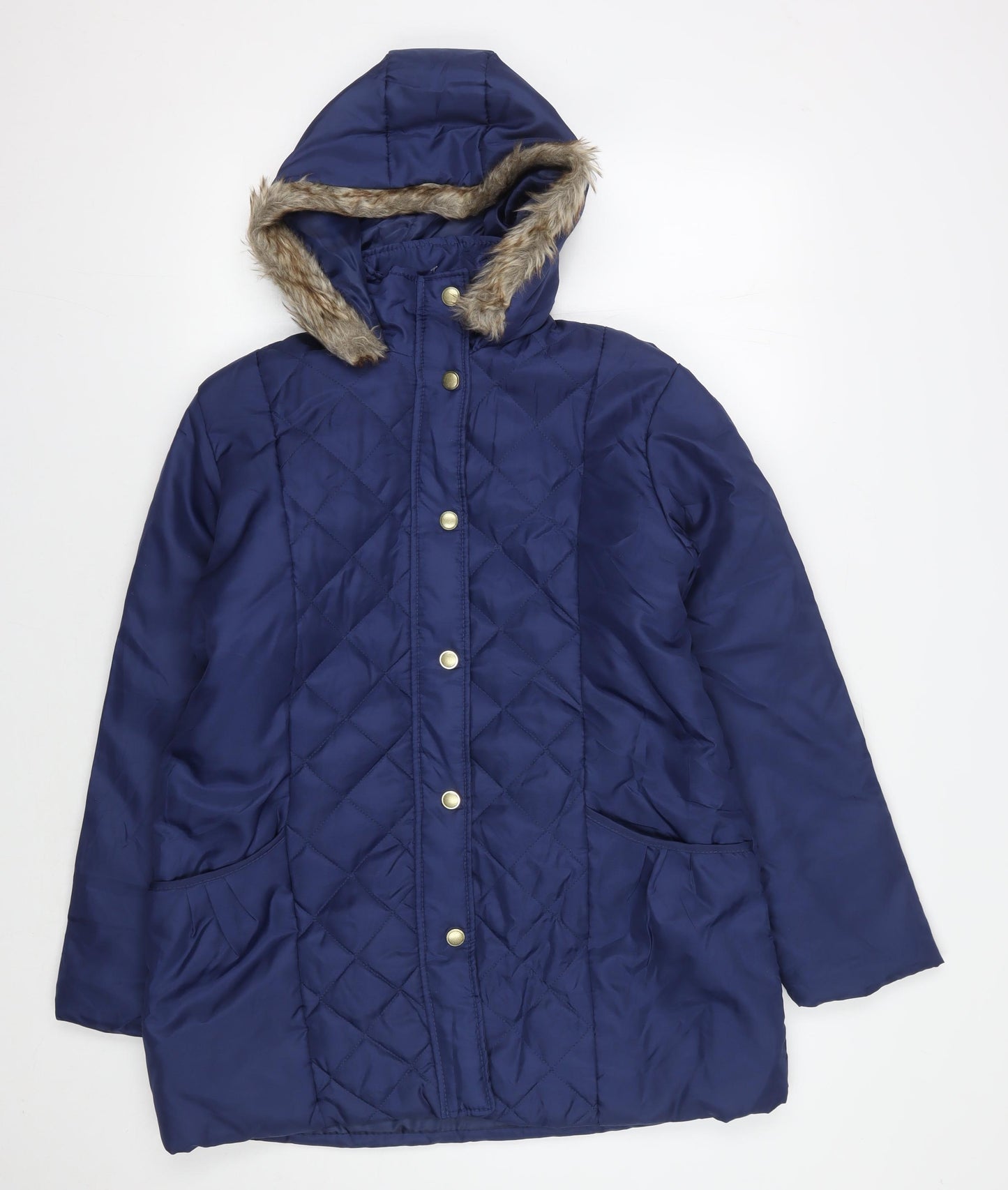 Anne de Lançay Women's Blue Hooded Puffer Jacket S