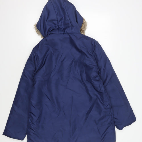 Anne de Lançay Women's Blue Hooded Puffer Jacket S