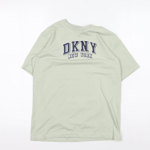 DKNY Girls Green T-Shirt - 13 Years, Graphic Print Casual Tee