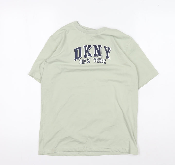 DKNY Girls Green T-Shirt - 13 Years, Graphic Print Casual Tee