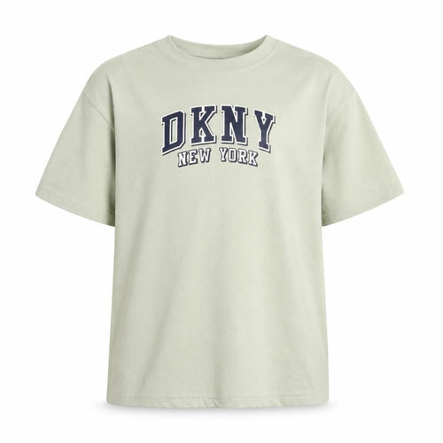 DKNY Girls Green T-Shirt - 13 Years, Graphic Print Casual Tee