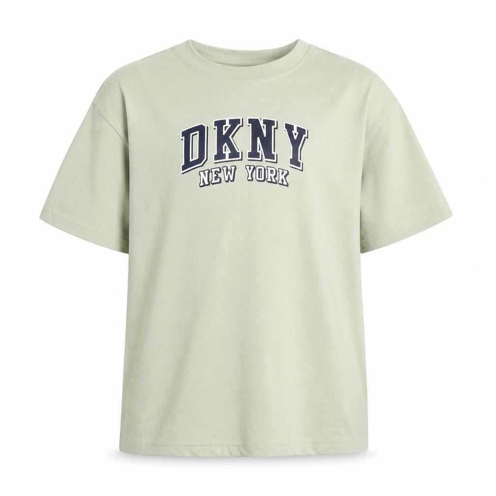DKNY Girls Green T-Shirt - 13 Years, Graphic Print Casual Tee