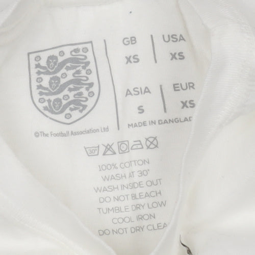 Football Association White XS T-Shirt Unisex Cotton Classic
