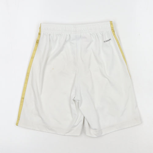 Adidas Boys White Athletic Football Shorts Size 11-12Y