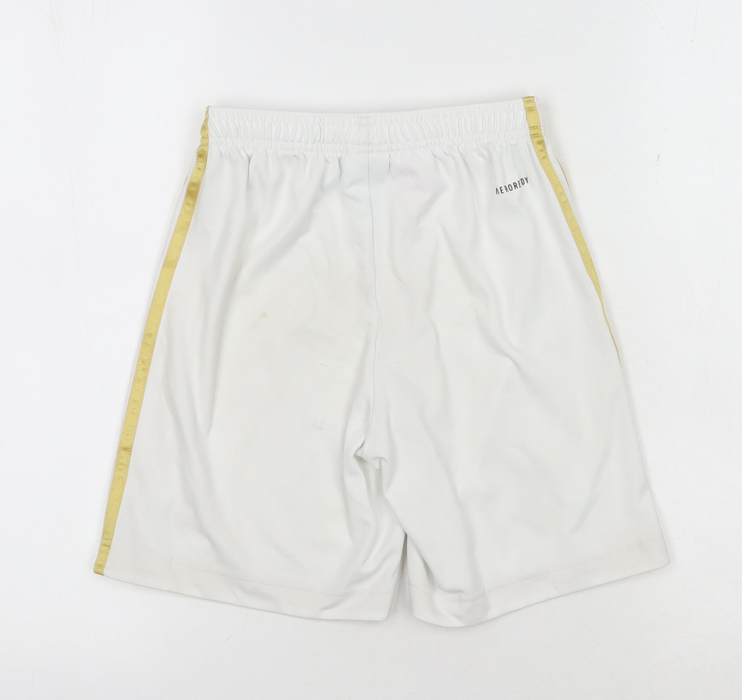 Adidas Boys White Athletic Football Shorts Size 11-12Y