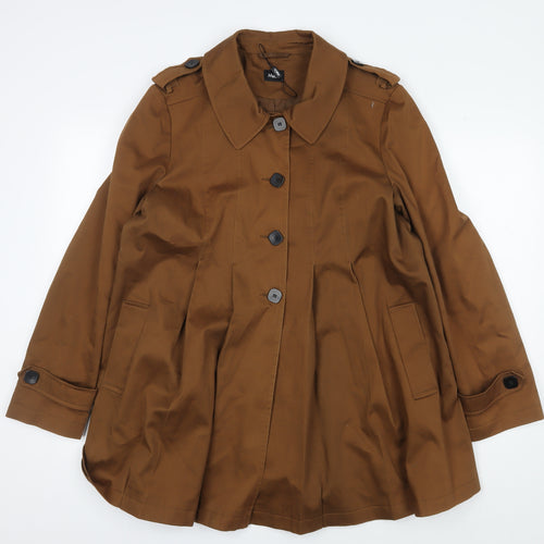 M&Co. Women's Brown Trench Coat Size 16