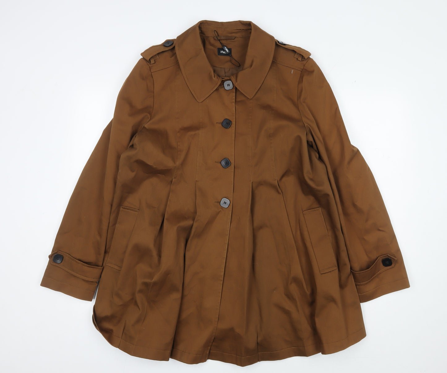 M&Co. Women's Brown Trench Coat Size 16