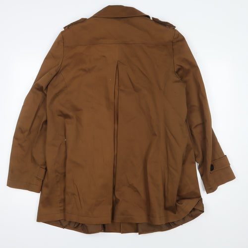 M&Co. Women's Brown Trench Coat Size 16