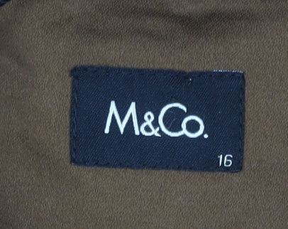 M&Co. Women's Brown Trench Coat Size 16