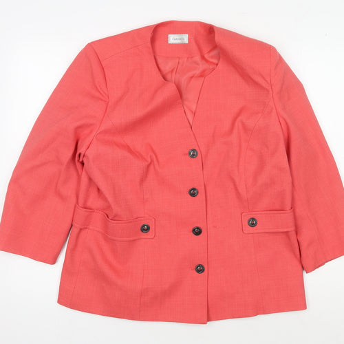 Classics Women's Pink Blazer, Size 16, Single-Breasted