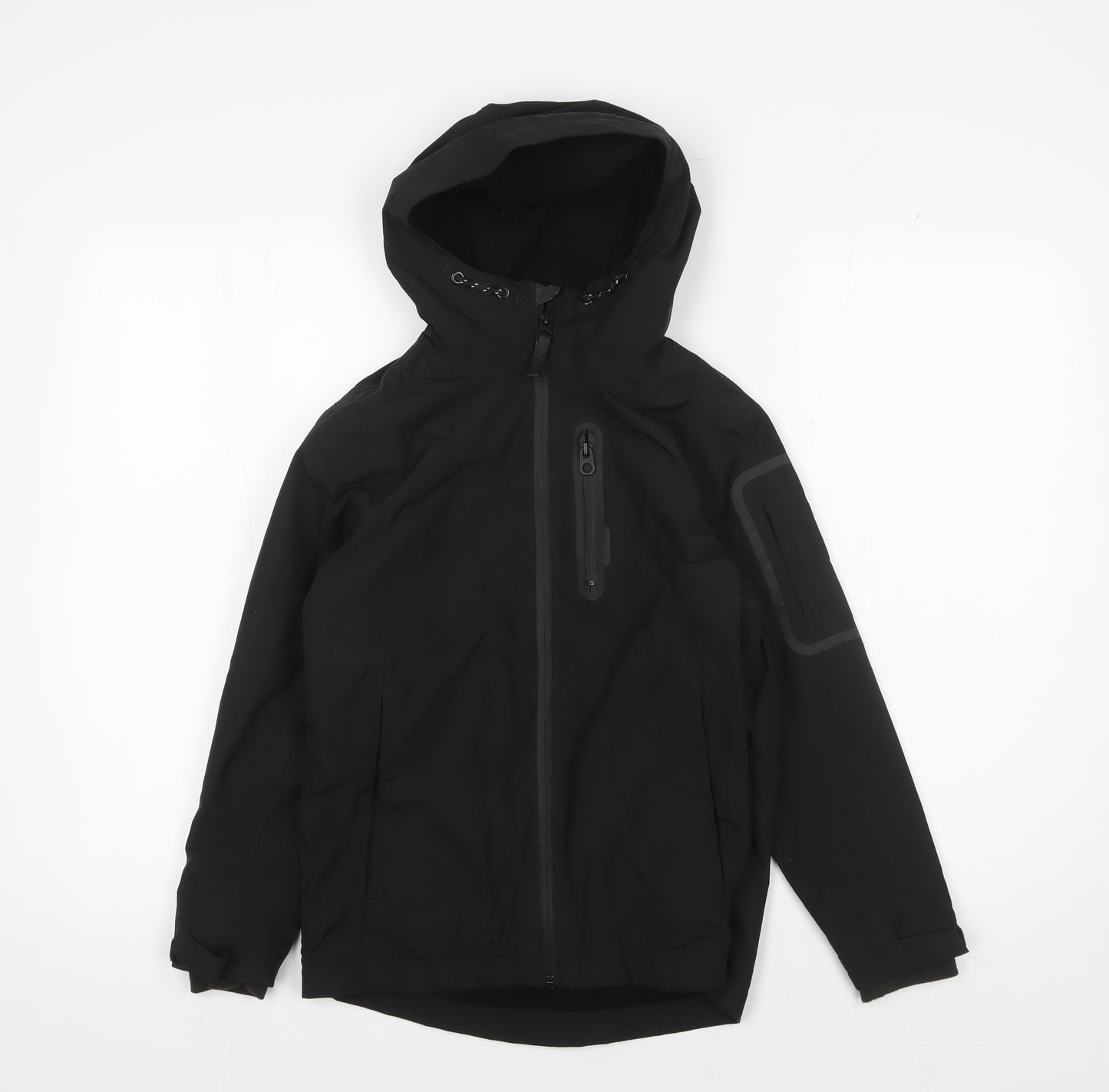 Next Boys Black Mid-Length Puffer Jacket 9 Years