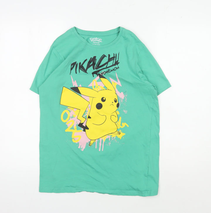 Pokémon Boys Green Pikachu Graphic T-Shirt 13-14 Years