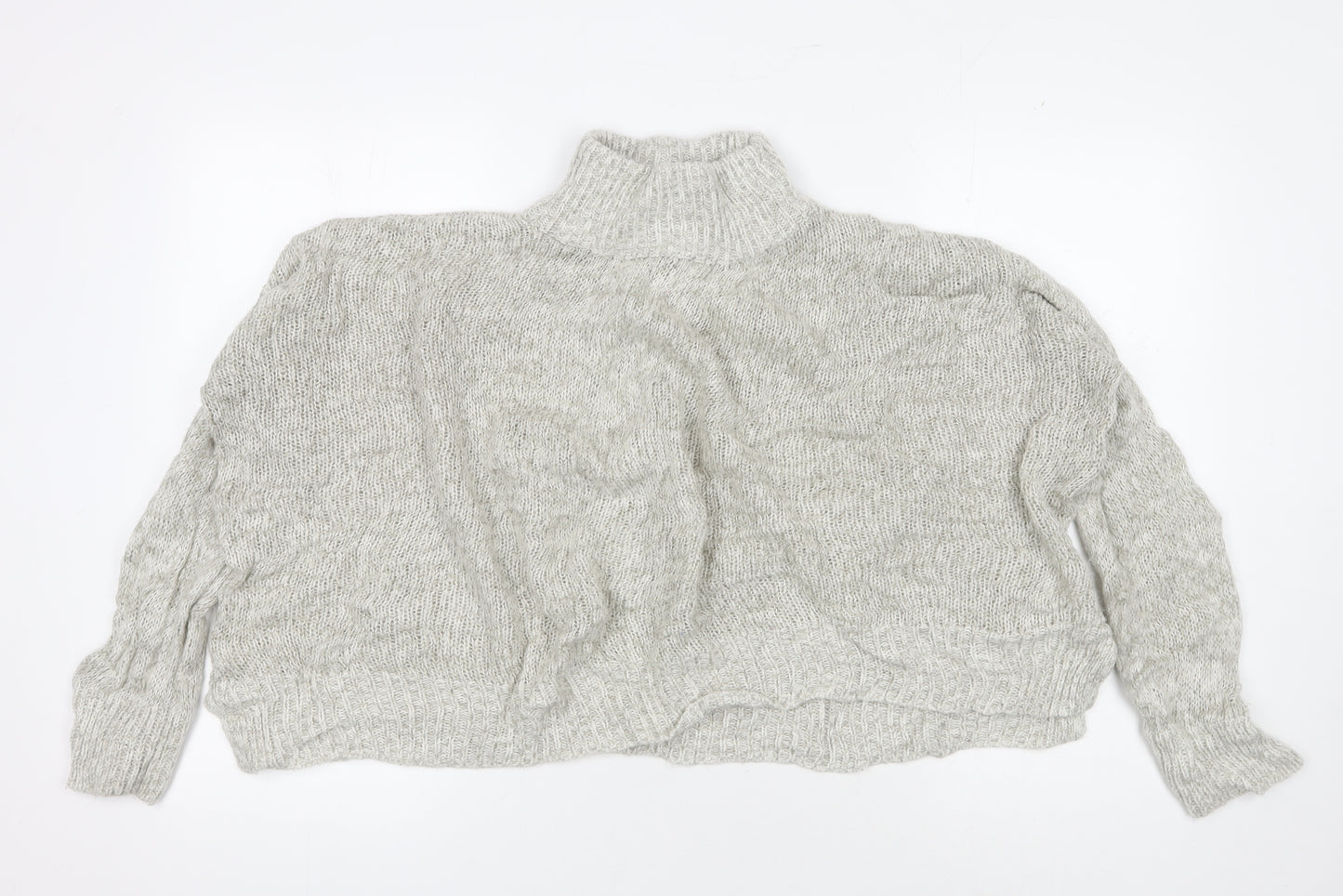 New Look Women's Grey Roll Neck Jumper, Size L