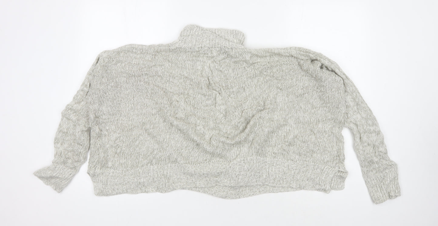 New Look Women's Grey Roll Neck Jumper, Size L