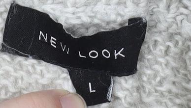 New Look Women's Grey Roll Neck Jumper, Size L