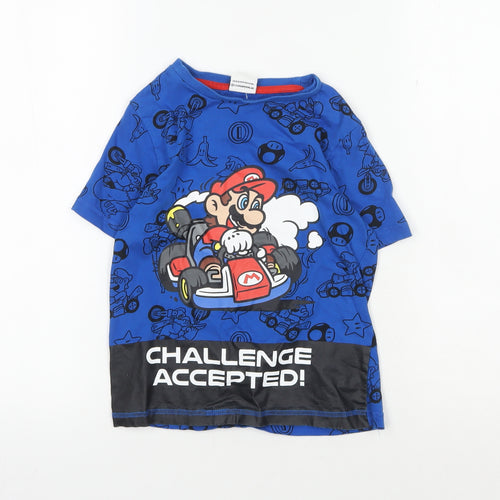 Mario Kart Boys Blue Graphic T-Shirt 6-7 Years