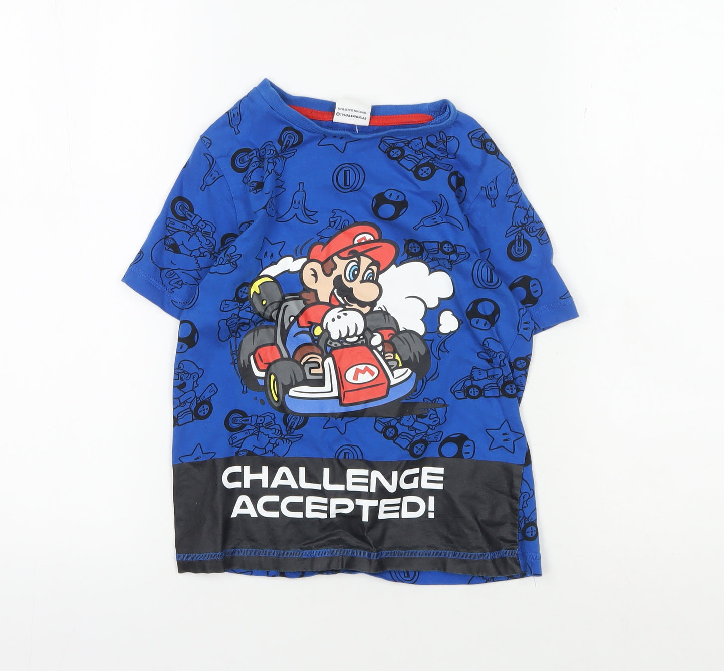 Mario Kart Boys Blue Graphic T-Shirt 6-7 Years